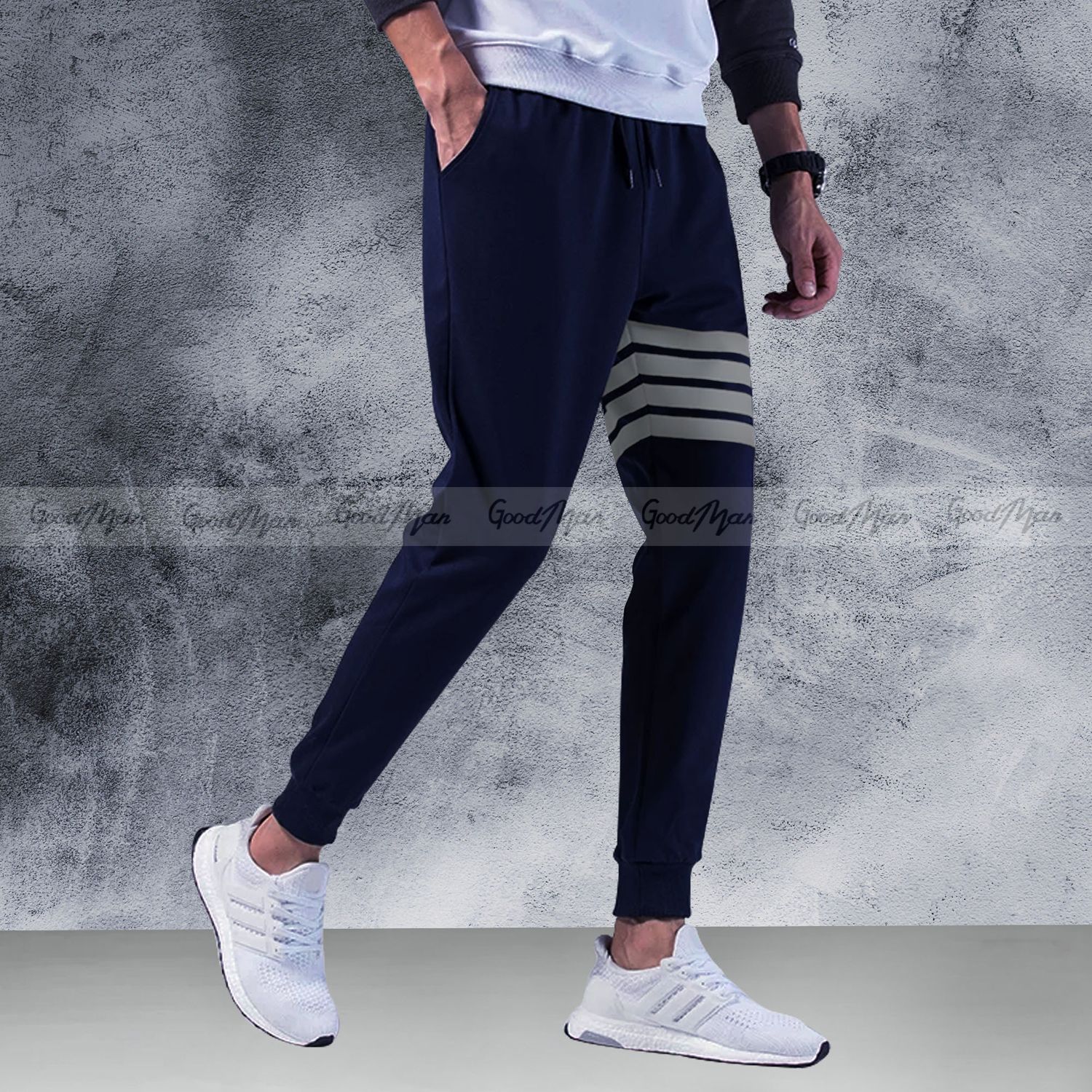 Black 100% Cotton Trendy Joggers For Men.New - Joggers For Men