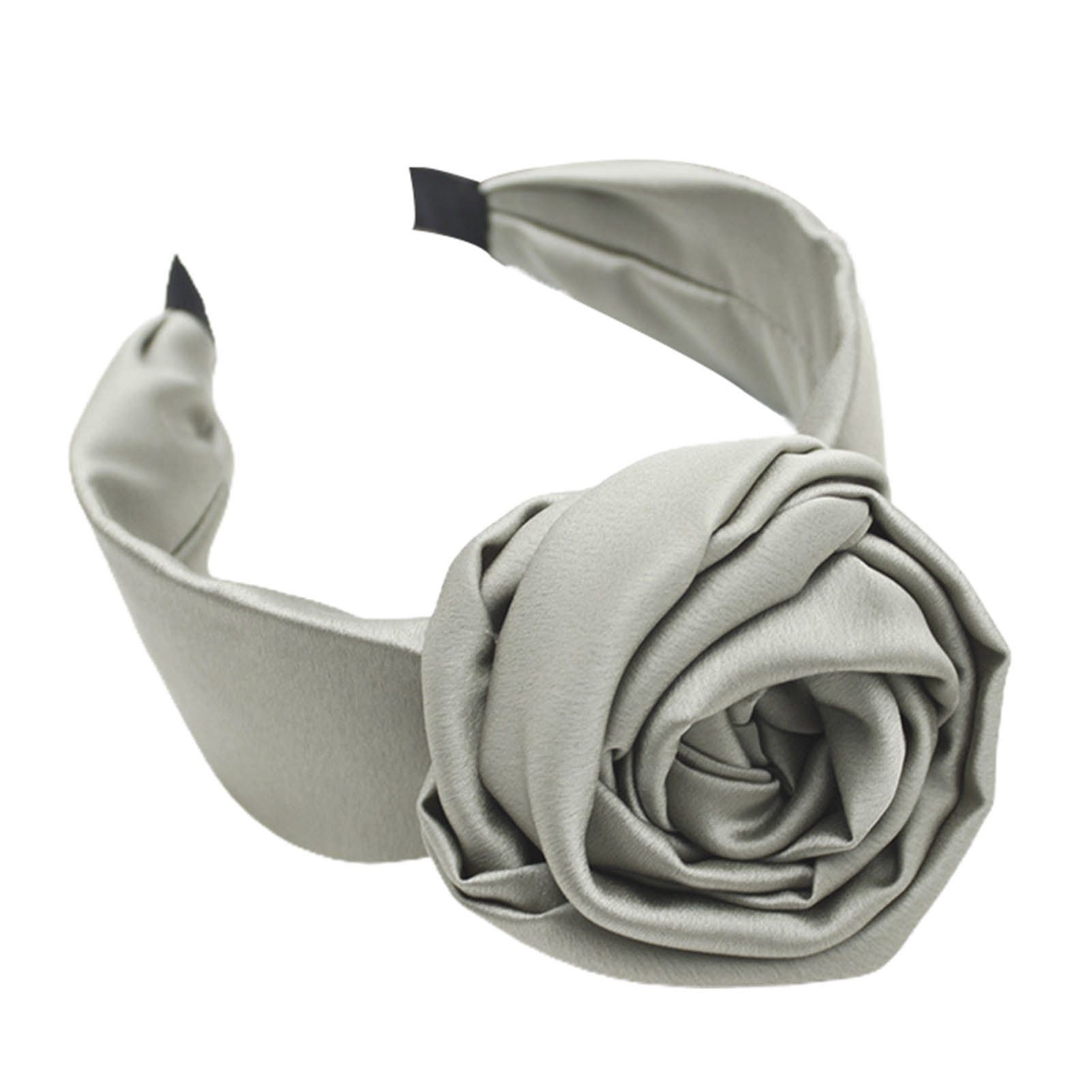 Women Headband Soft Edge Girl Solid Color Rose Flower Headband