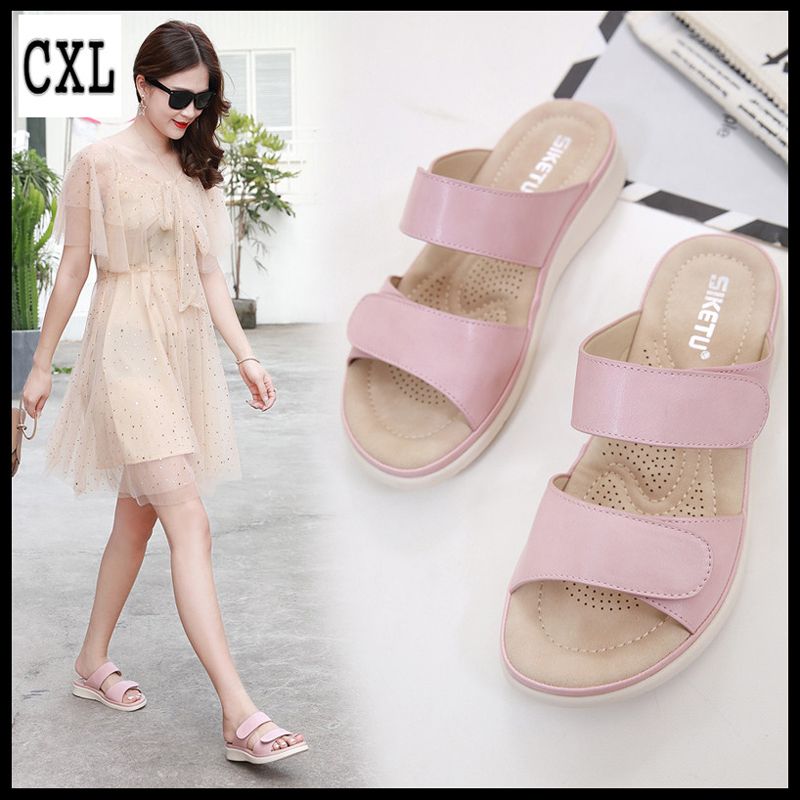 【FOOT SOFA】Bohemia Style Beautiful Flat Slippers Sandals Beach Leisure Shoes For Women (36-42 size)