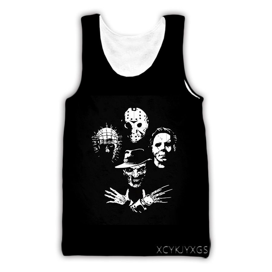 Men/Women 3D Printed Horror Movie Character Casual Vest Fashion Streetwear Men Loose Srting TaTop D11