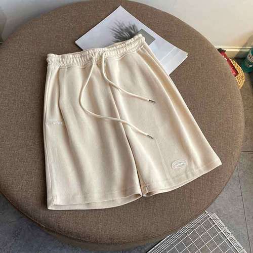 Summer High Waist Wide Leg Short Pants Women purple Knee Length Pants Drawstring Korean thin cotton Casual loose Jogger Trousers