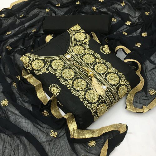 Georgette Embroidery  Shalwer Kameez [4 pcs]