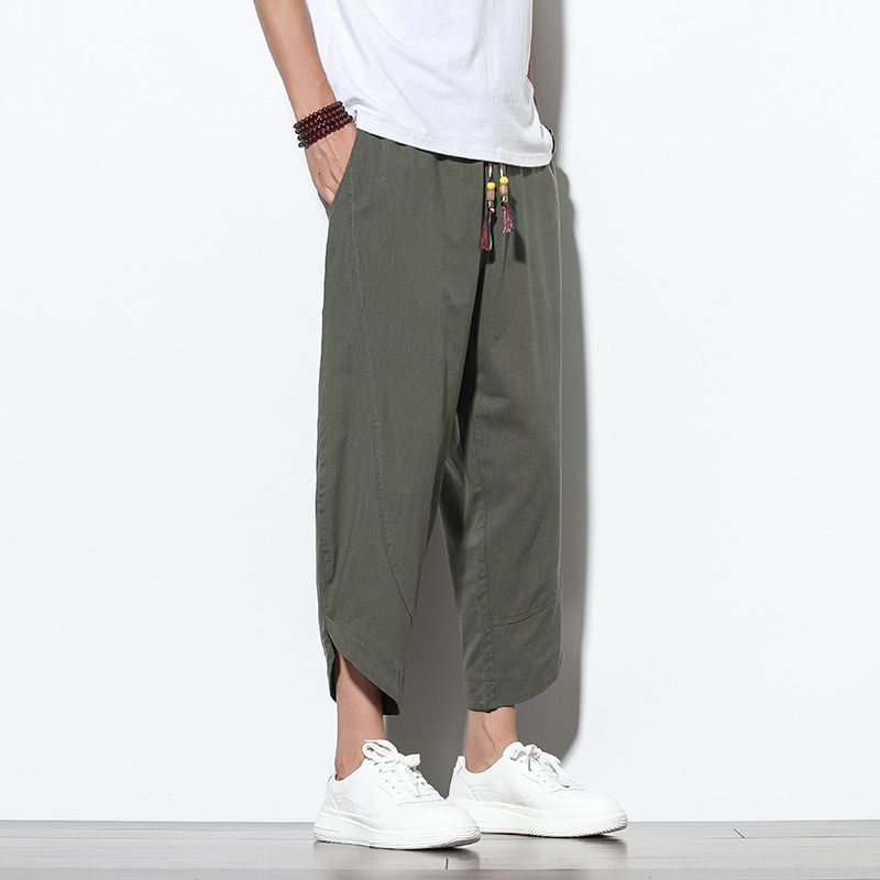 Men Autumn Ankle-length Pants Solid Harem Pants Mens Casual Hip Hop Korean Style Joggers Male High Street Clothes Trousers