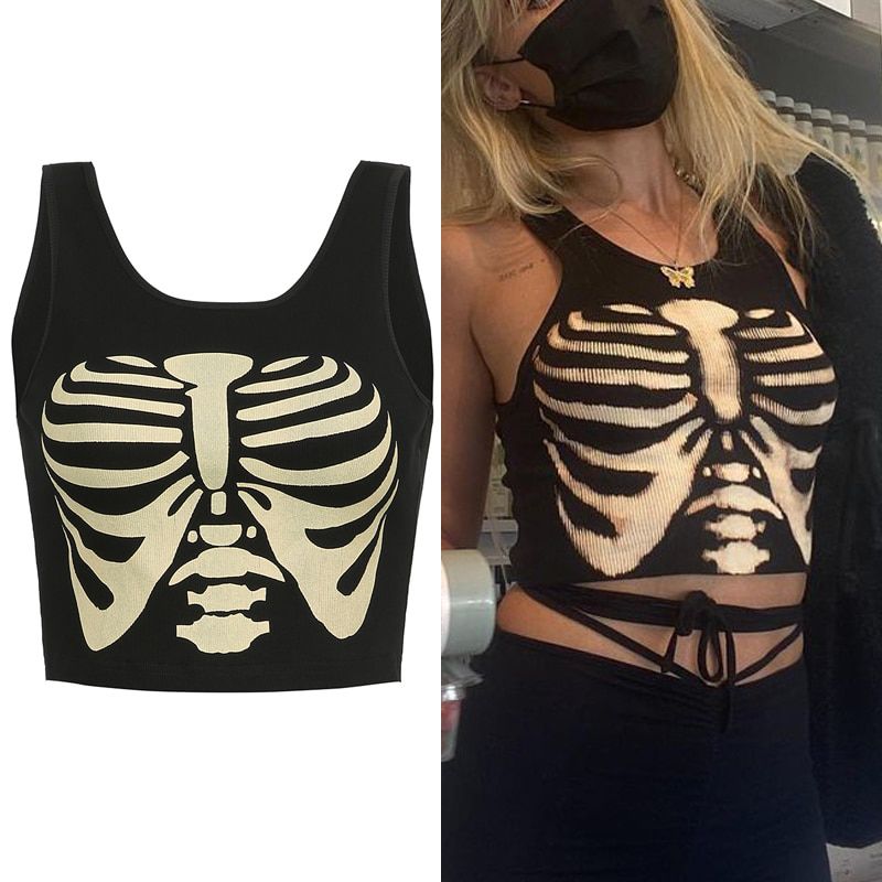 Patchwork Leopard Print Sleeveless Tank Top Women Casual Brown Crop Tops Tees Ladies Summer Vest Street