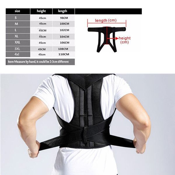 Spine Posture Corrector Back Support Belt for Men Women Shoulder Brace Adjustable Clavicle Spine Lumbar Correction