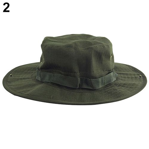 Uni Woodland Fishing Hiking Tllitary Sun-proof Camo Boonie Hat Cap