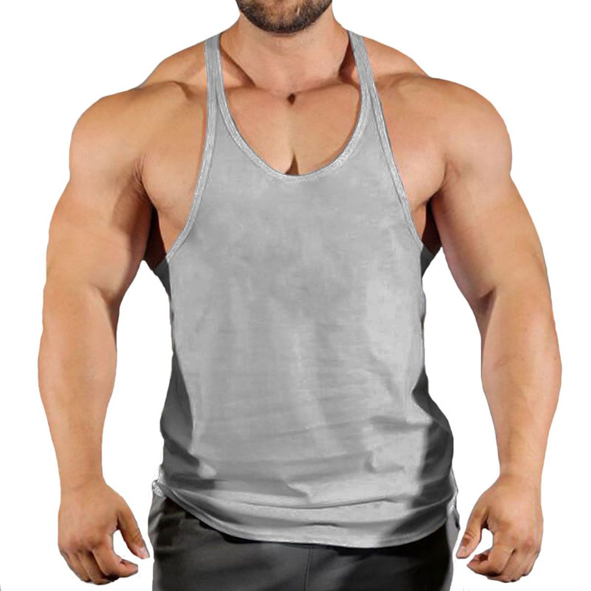 Bodybuilding Srty TaTops Men Gyms Fitness Workout Sleeveless Shirt Male Stringer Singlet Summer Casual Loose Undershirt