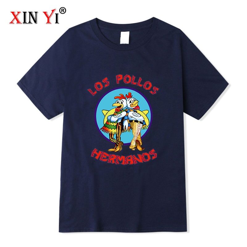 Men's t-shirt100%cotton Breaking Bad LOS POLLOS Chicken Brothers printed casual funny tshirt male tee shirts