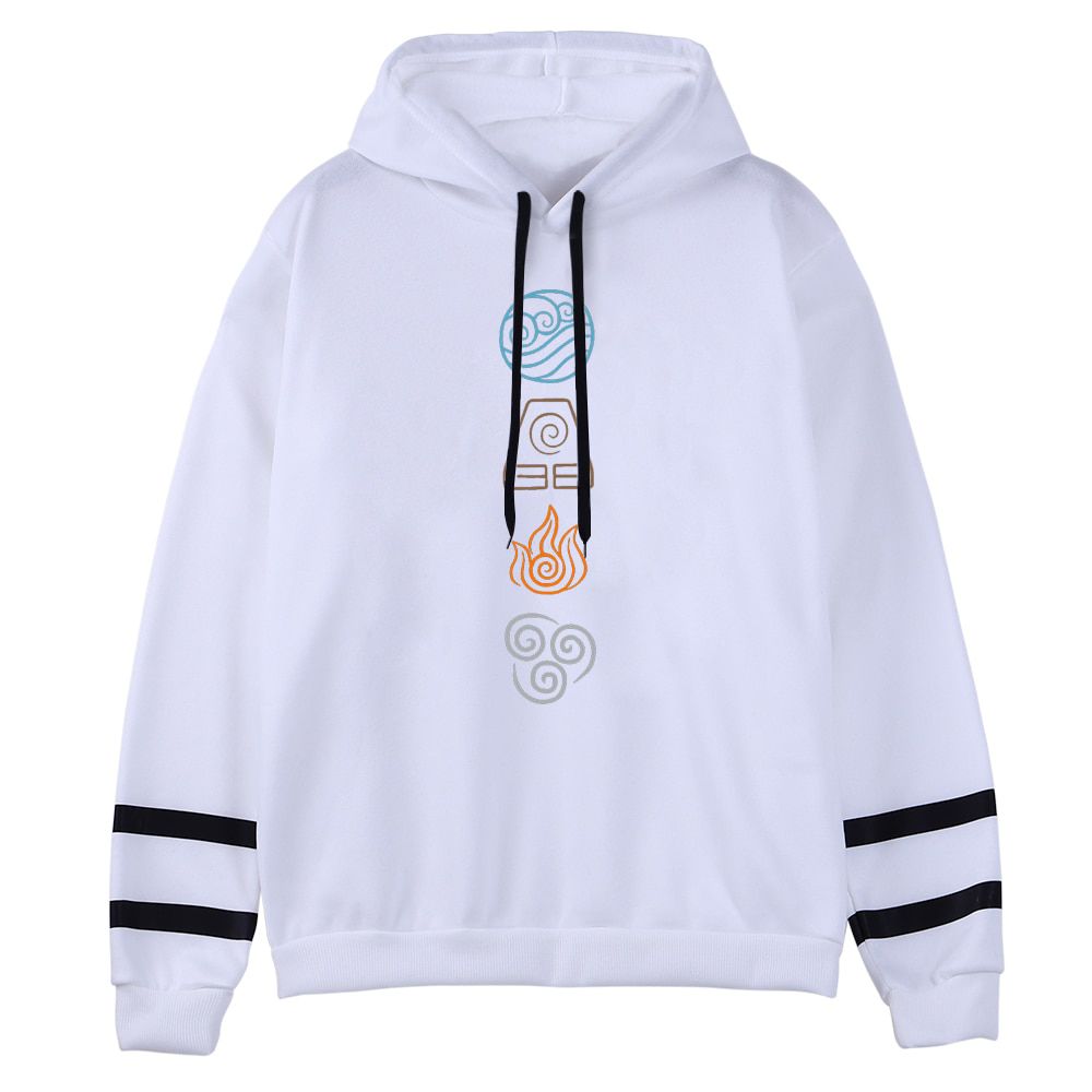 Men's Long Sleeve Hoody Avatar The Last Airbender Print Fleece Autumn Spring Long Sleeve Casual Sweatshirts Male Loose Pullover