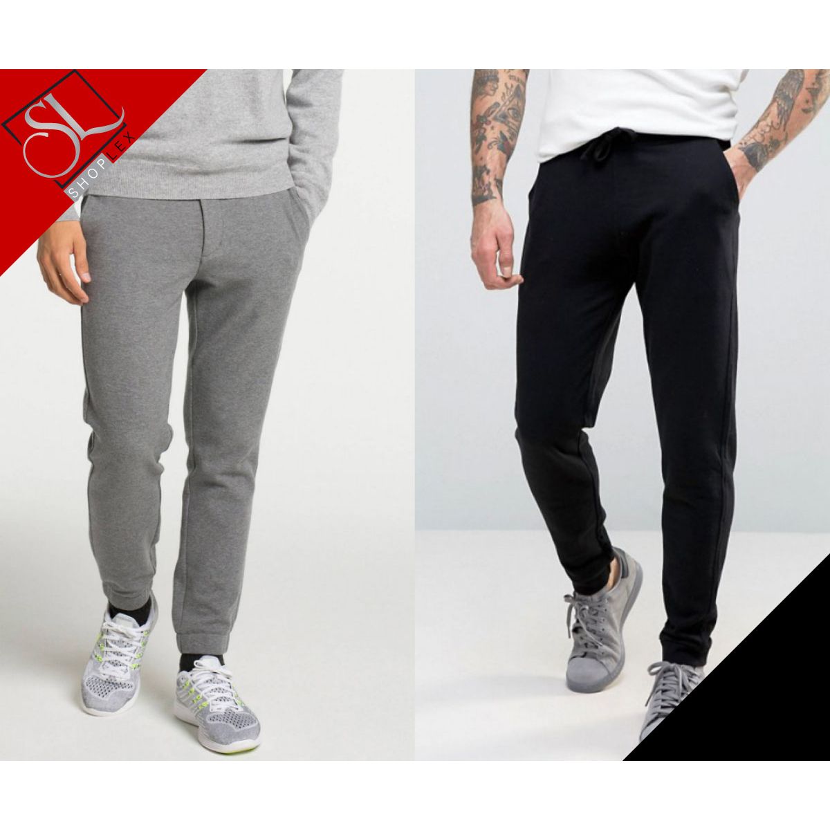 Pack of 2 Stylish Skinny Rid Trousers for Men