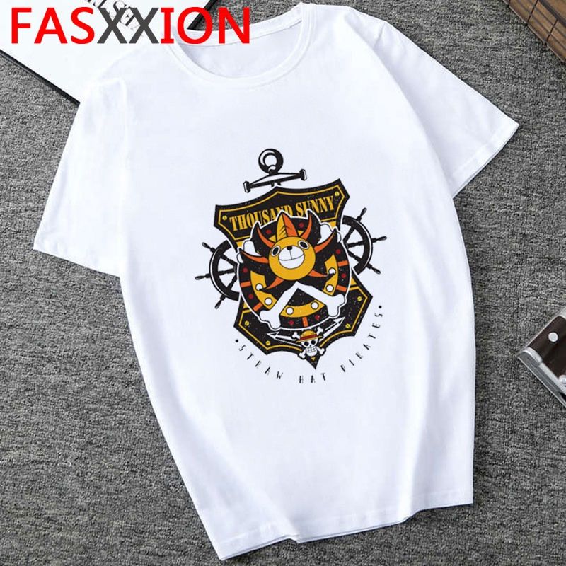 One Piece T Shirt Men  Harajuku Cartoon 2020 Hop Japan Anime Tshirt 90s Funny Luffy Zoro Graphic Fashion  Tees Male