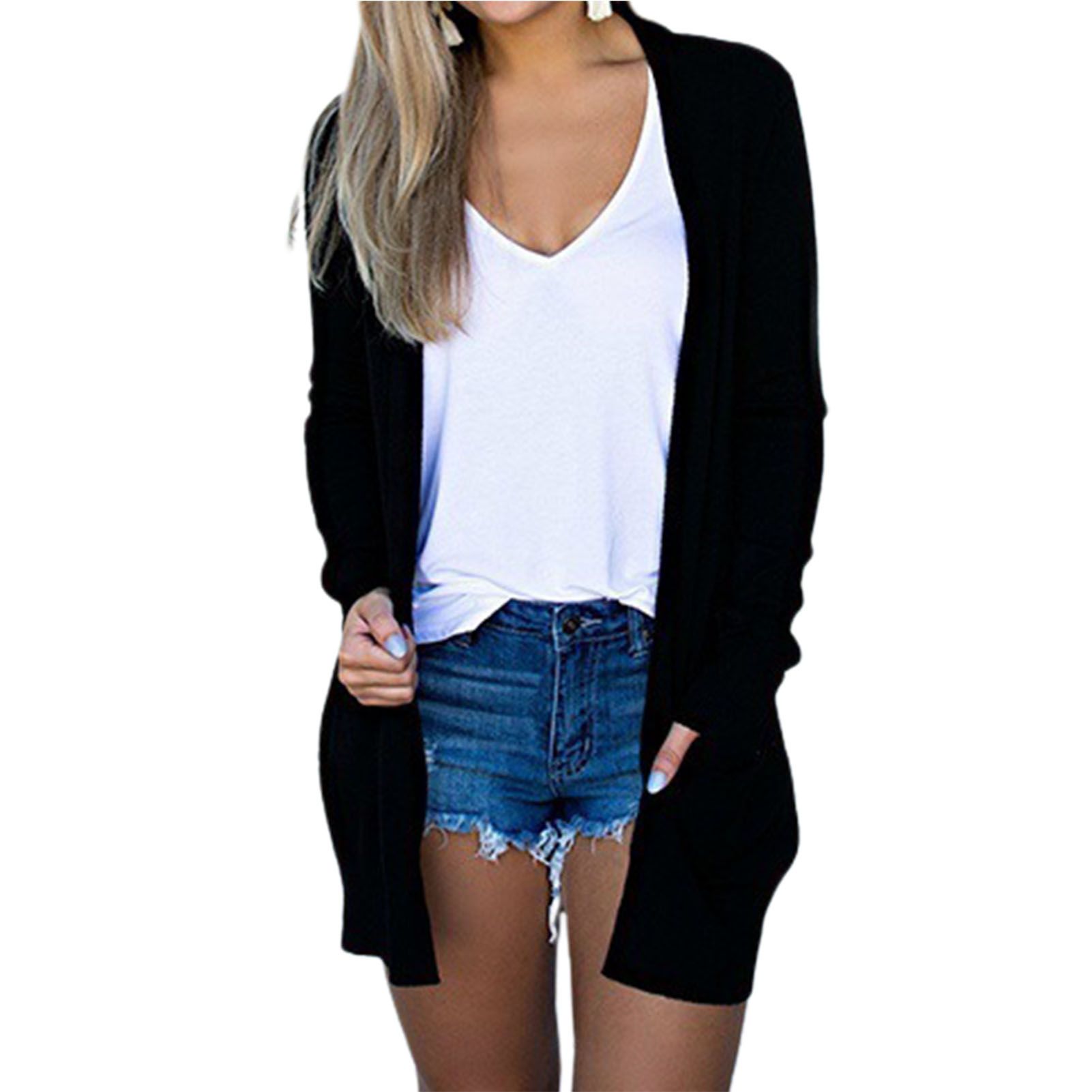 Cardigan Solid Soft Touching Autumn Cardigan