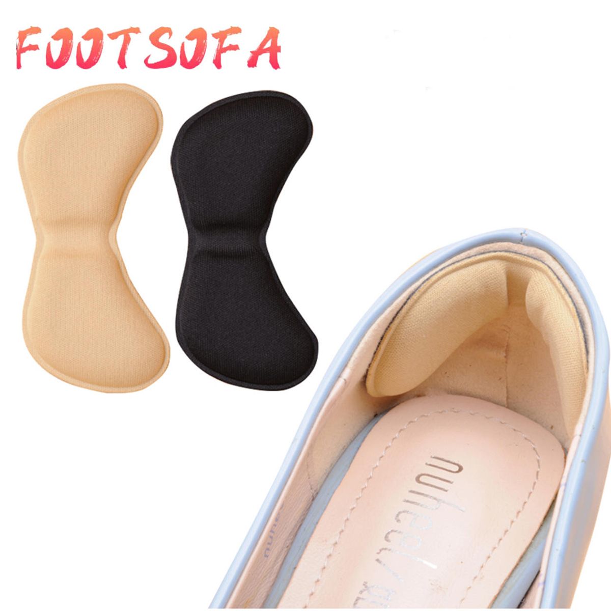 Ladies Elegant Breathable High Heels Heel Half Size Sticker Heel Wear Wear Pain Thicken Heel Pad