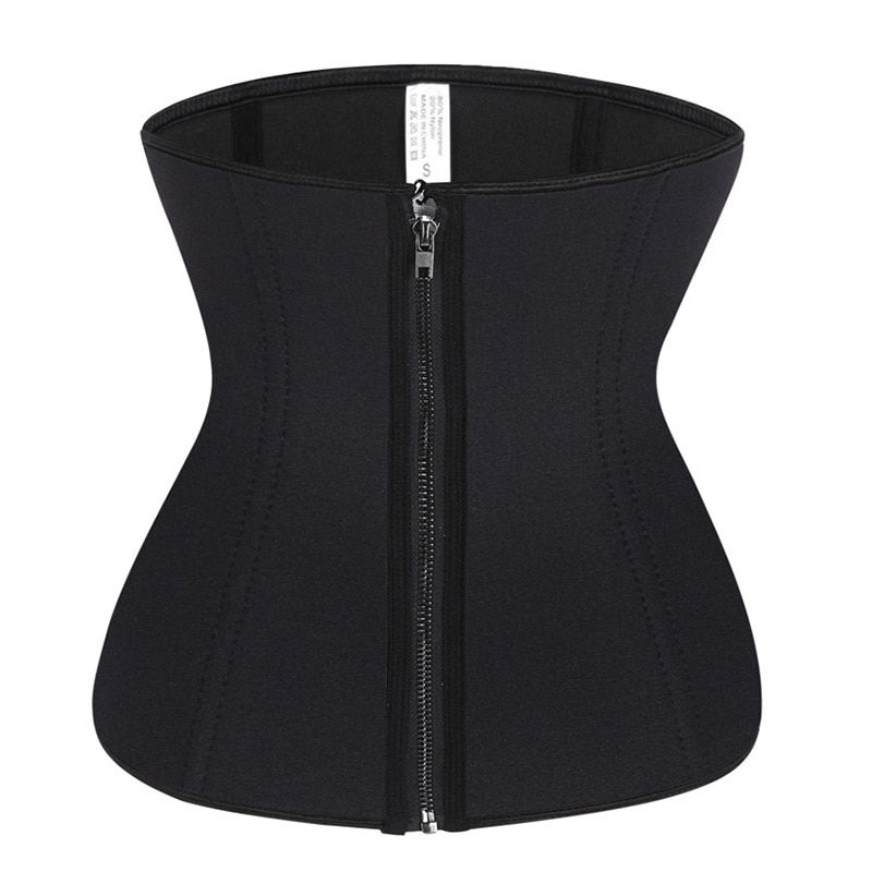 Slimming Belt Latex Body Shaper Waist Trainer Zipper UnderSlim Tummy Cincher Corset Girdle Shapewear Women Faja Fat Burning