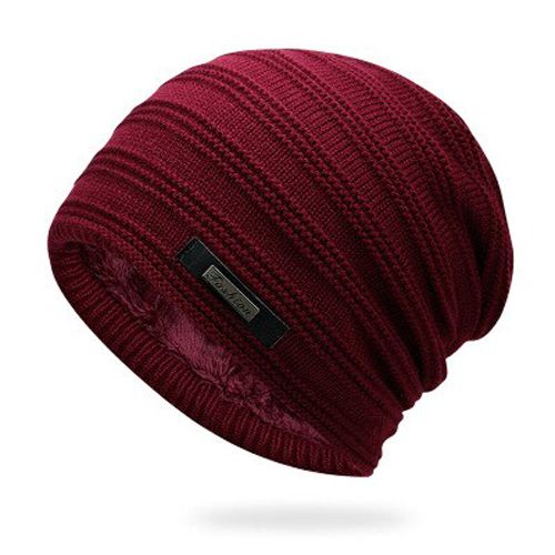Unisex outdoor Winter warm Skullies Beanies Men Knitted Hat letter fashion  Beanie Warm Baggy Bonnet Fashion Blalaclava Winter Hats