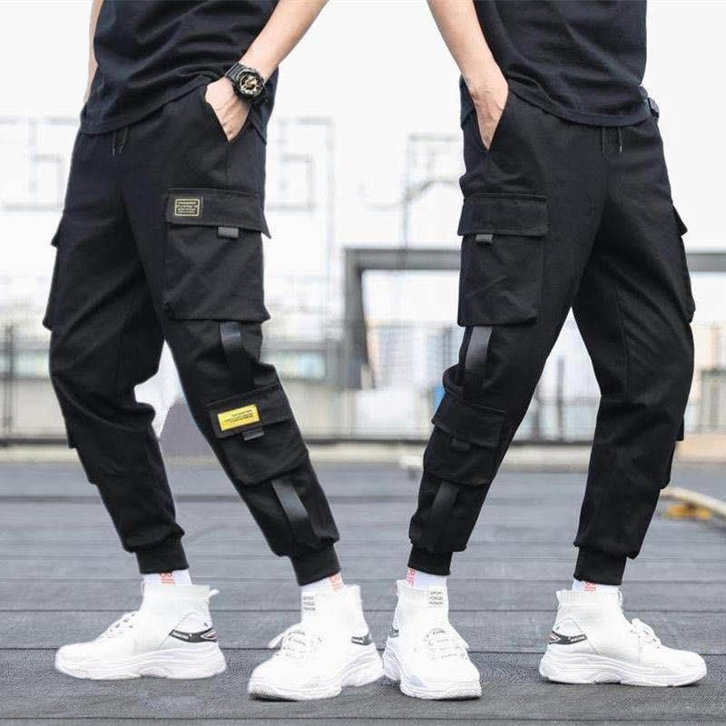 Men Hop Belt Cargo Pants S-XXXL Man Patchwork Overalls Japanese Streetwear Joggers Pants Men Designer Harem Pants