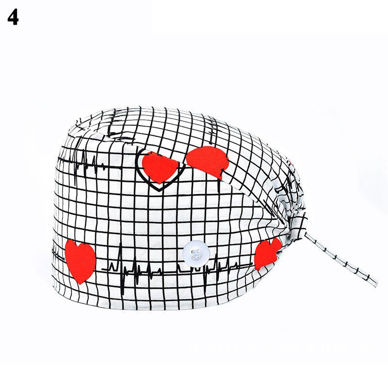 Unisex Cotton Adjustable Nursing Cap Pet Work Hats Dust Cap Elastic Beauty Hats Beauty Salon Pet Scrubs  Baotou Hat Wholesale