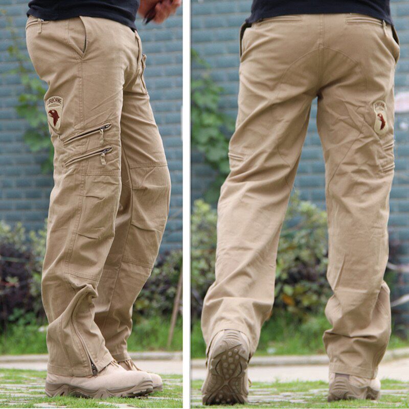 Men's Cargo Pants   Style Tactical Pants Male CJogger Plus Size Cotton Manycket Men Black Trousers