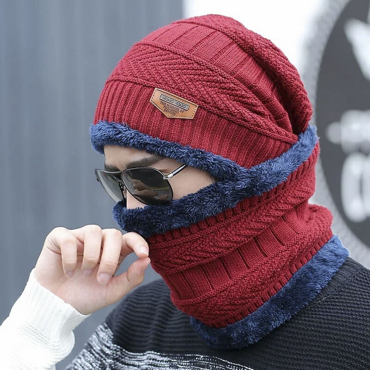 Winter Cap For Men (Red)