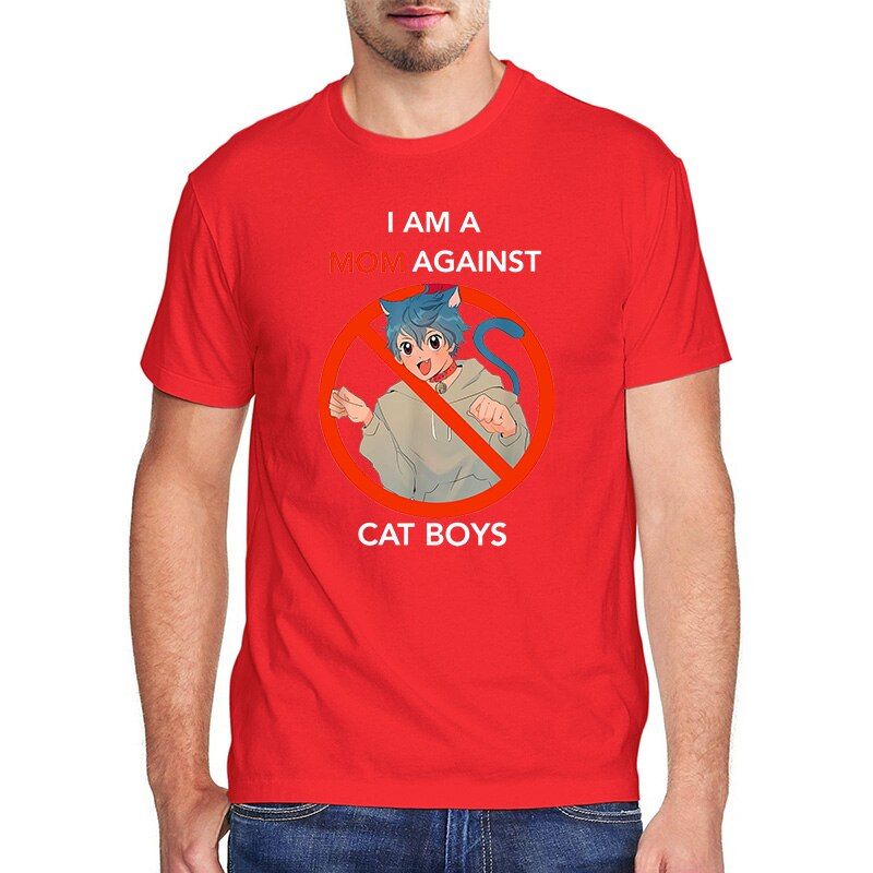 I Am A Mom Against Boys Unikawaii T-Shirt men women Funny Anime  cute Classic T-shirt Men 100 cotton womens top