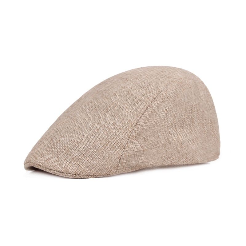 Autumn Beret Caps Men Women Vintage News Boy Cap Cabbie Gatsby Linen Outdoor Hats Brand Sun Hat UniDuckbill Caps Linen