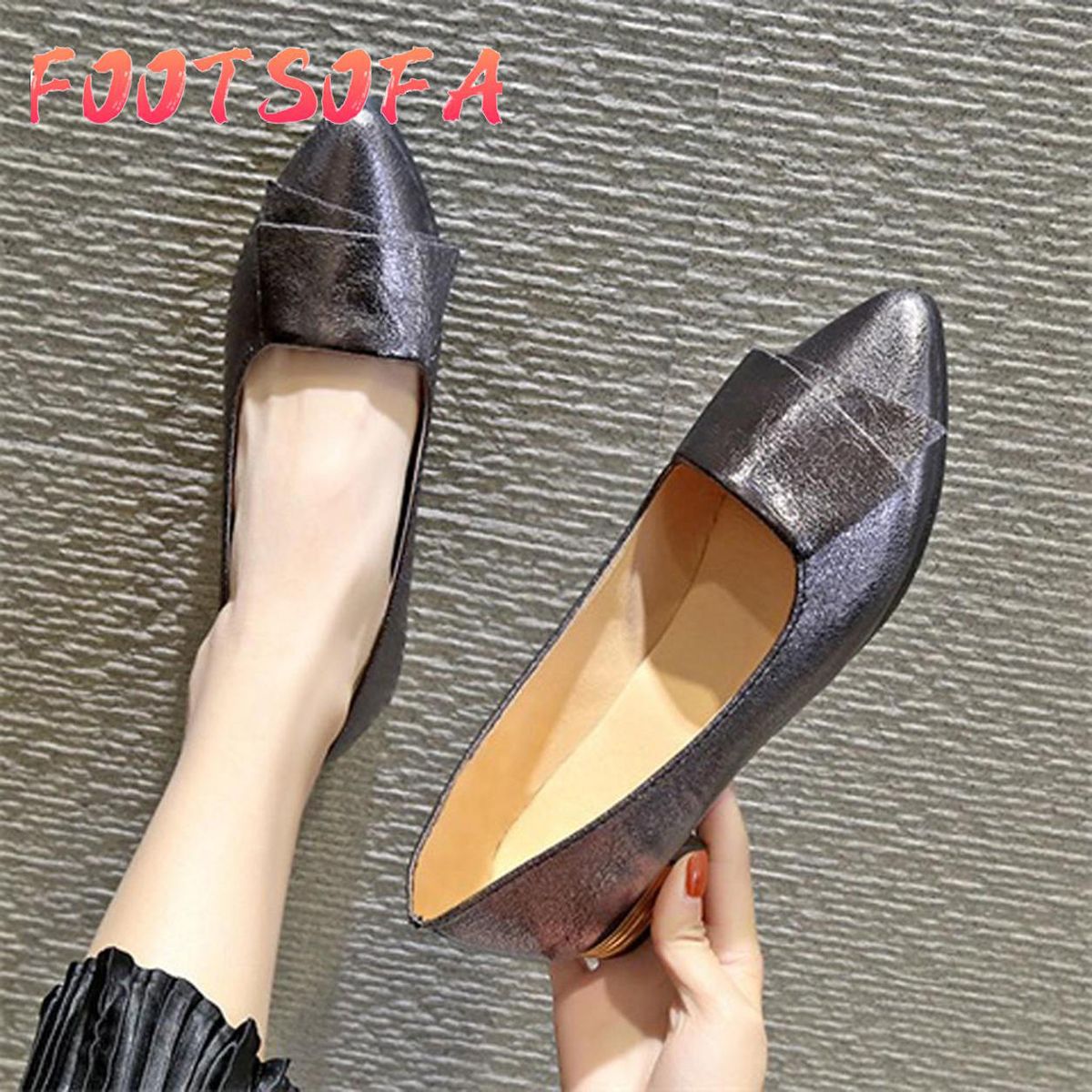 Shoes For Women New Casual Shoes ClearanceWomen's Shoes Women Fashion Pointed Single Shoes Shallow Flat Shoes Comfortable Work Shoes