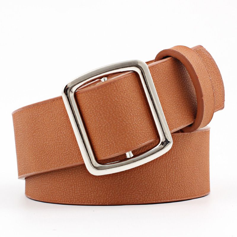 Loldeal 3x103cm New Women's Alloy Accessories No Pin Buckle Belt Korean Style Trendy All-Match Pu Summer Dress Women's Belt