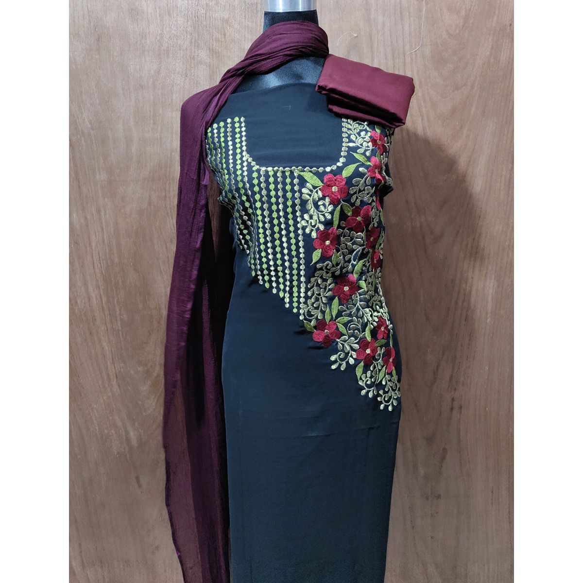 Georgette/Jorjet  Embroidery Work Salwar Kameez For Women - Three Piece