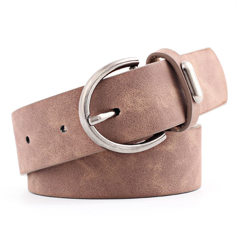 Loldeal 3x103cm Women's Pu Belt Alloy Accessories Fashion Trendy Beautiful All-Match Pin Buckle Belt Frosted Skin Belt For Women