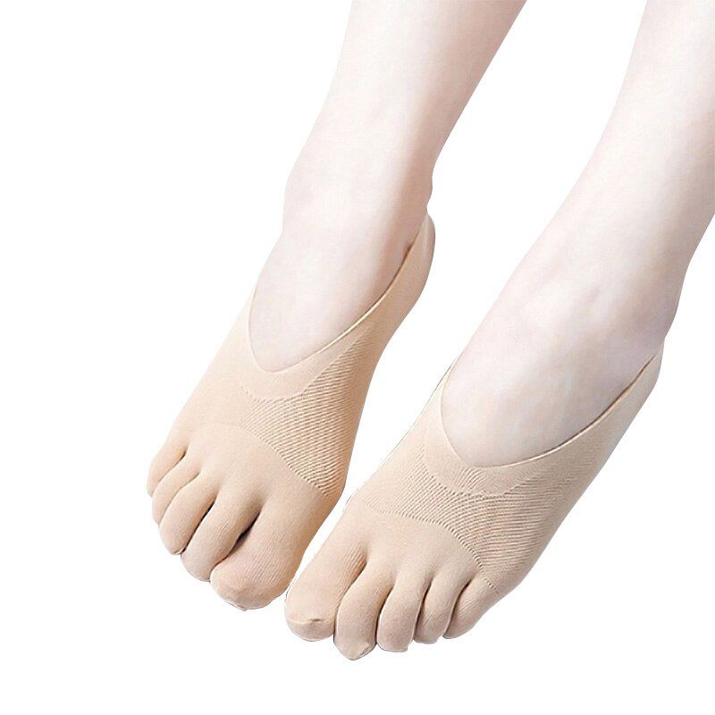 Five Toes Socks Female Ultra-Thin Mesh Transparent Breathable Sock Fashion Solid Color Elastic Invisible No Show Boat Socks