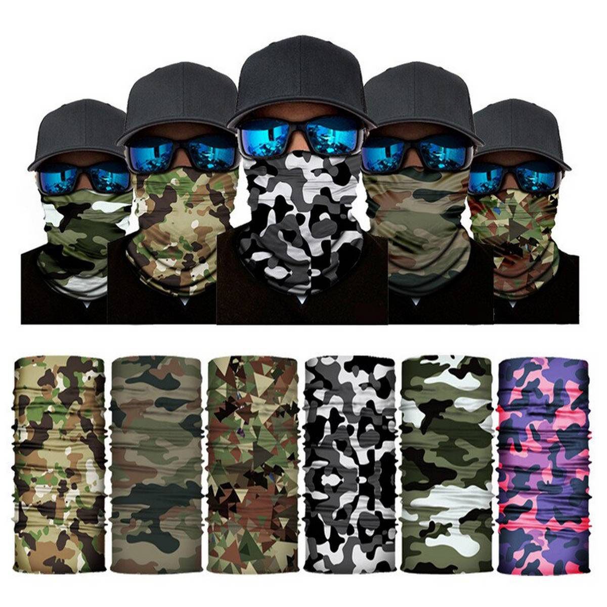 9 in 1 face bandana for bikers - Random