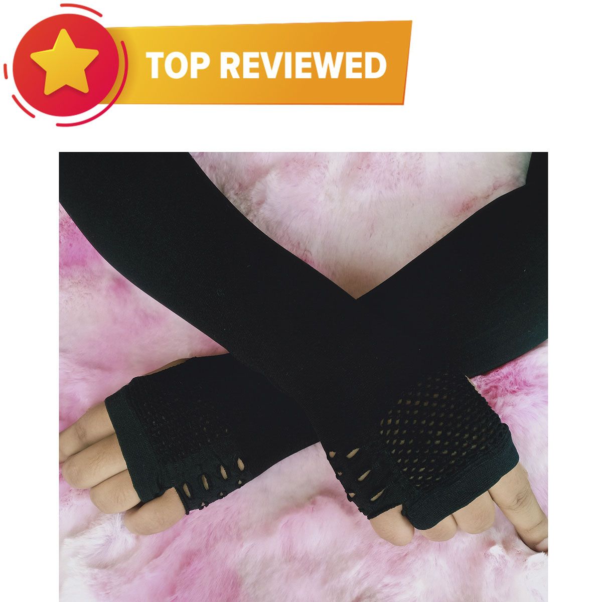 Sun Protection Fingerless Hand Gloves for Women
