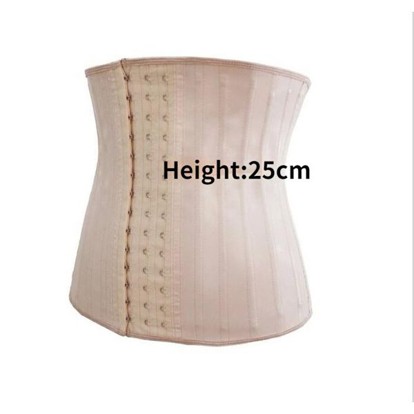 Latex Waist Trainer Corset Belly Slim Belt Body Shaper Modeling Strap 25 Steel Boned Waist Cincher colombianas