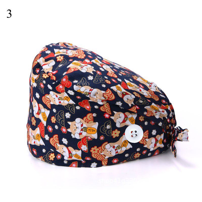 New Uni Dentist Dust Hat Adjustable Laboratory Work Hat Beauty Salon Baotou Cap Pet Beauty Salon Scrubs Dust Cap Anti-