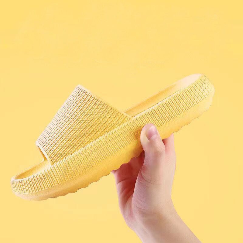 Women Thick Platform Bathroom Slippers Summer Beach Sandals Eva Soft Sole Pillow Slide Leisure Men Ladies Slippers Anti Slip