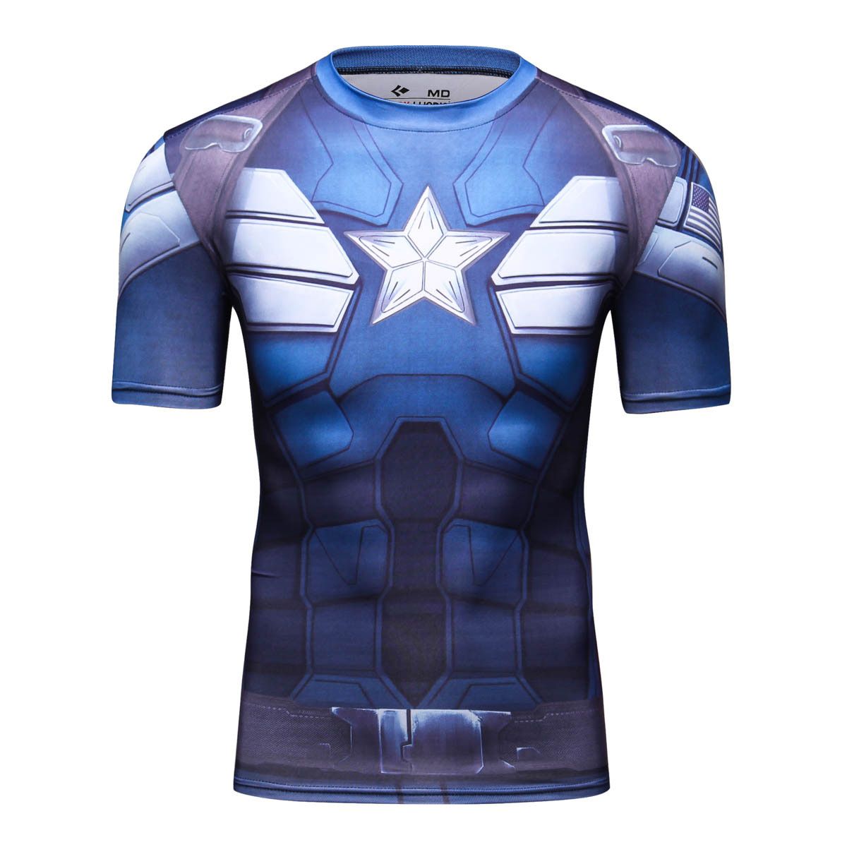 Men's Digital Sublimation Printed Running Rashguard Cody din  Workout Short Sleeve