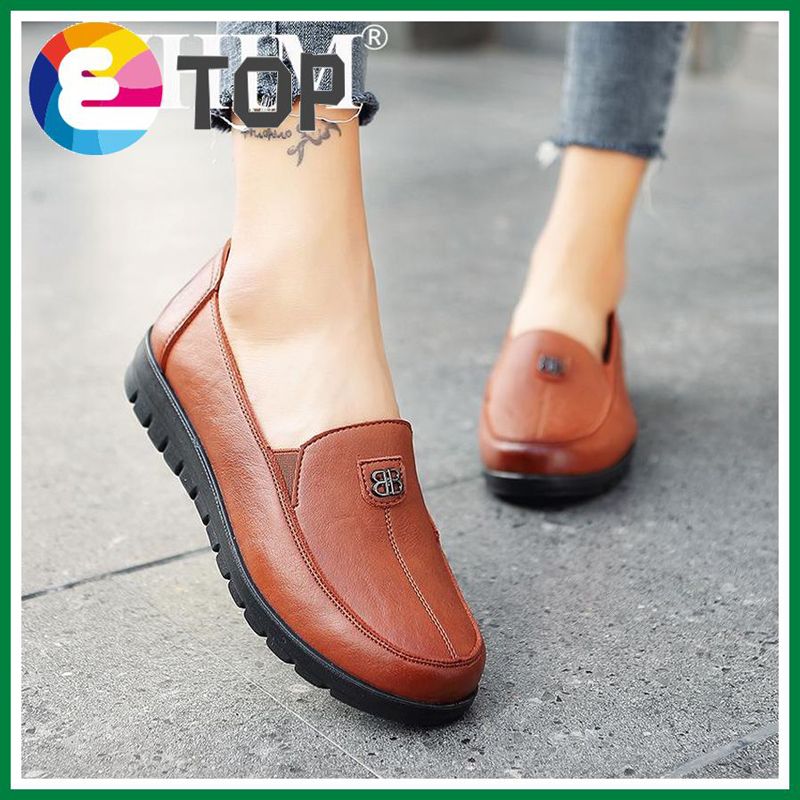 Leisure Women Shoes, High Quality Leather Flat Shoes For Women, Comfortable Handmade Loafers