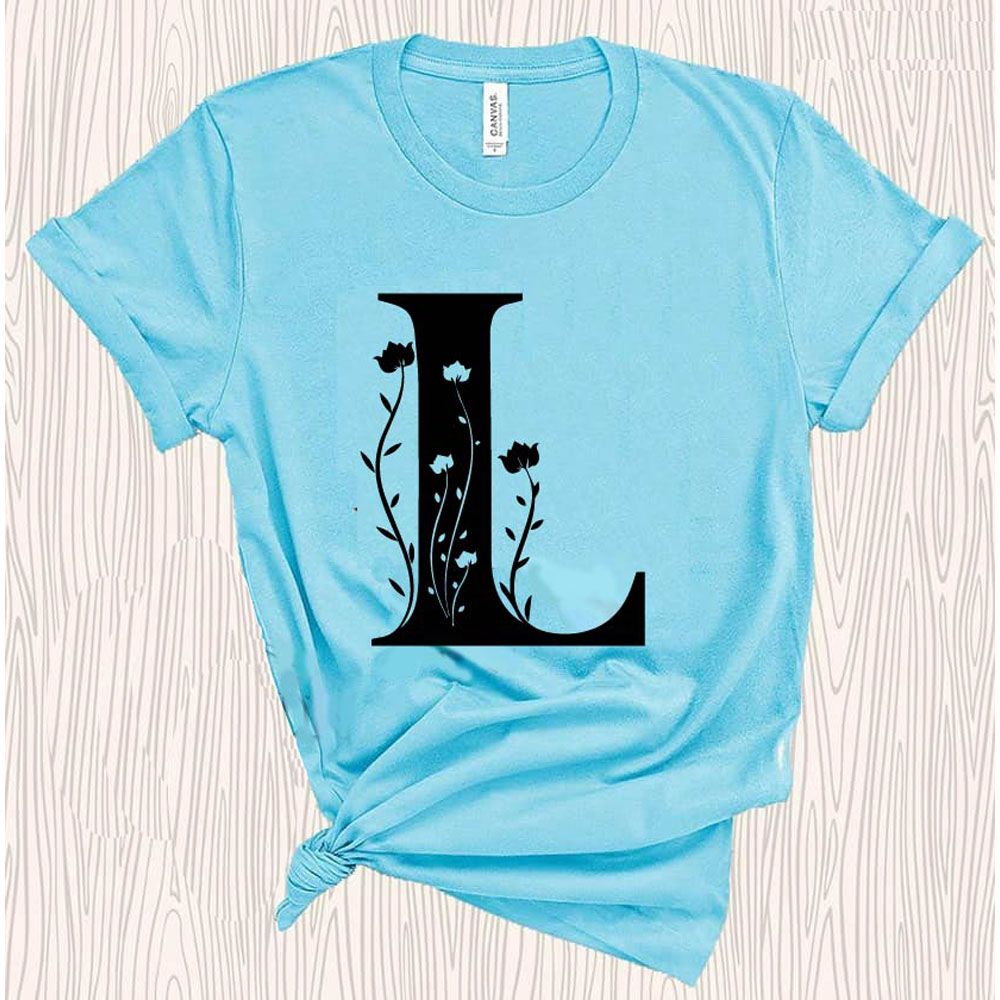 Alphabet Letter "L" T-Shirt - Tshirt For Men