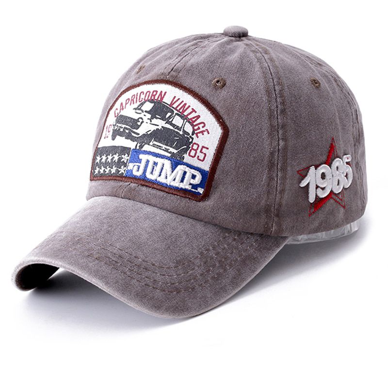 Unisex Washed Cotton Retro Cap 3D Jump Baseball Cap Men Casual Outdoor Dad