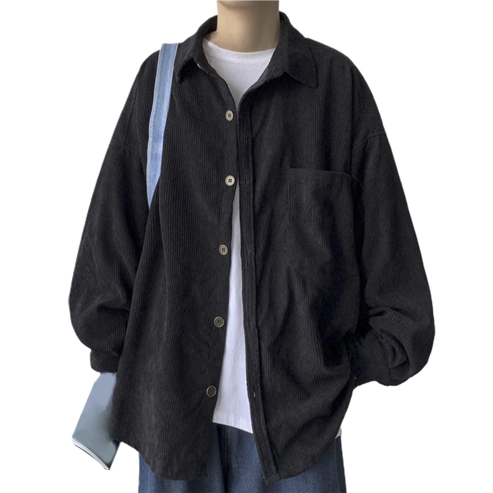 Student Shirt Cardigan Streetwear Men Shirt