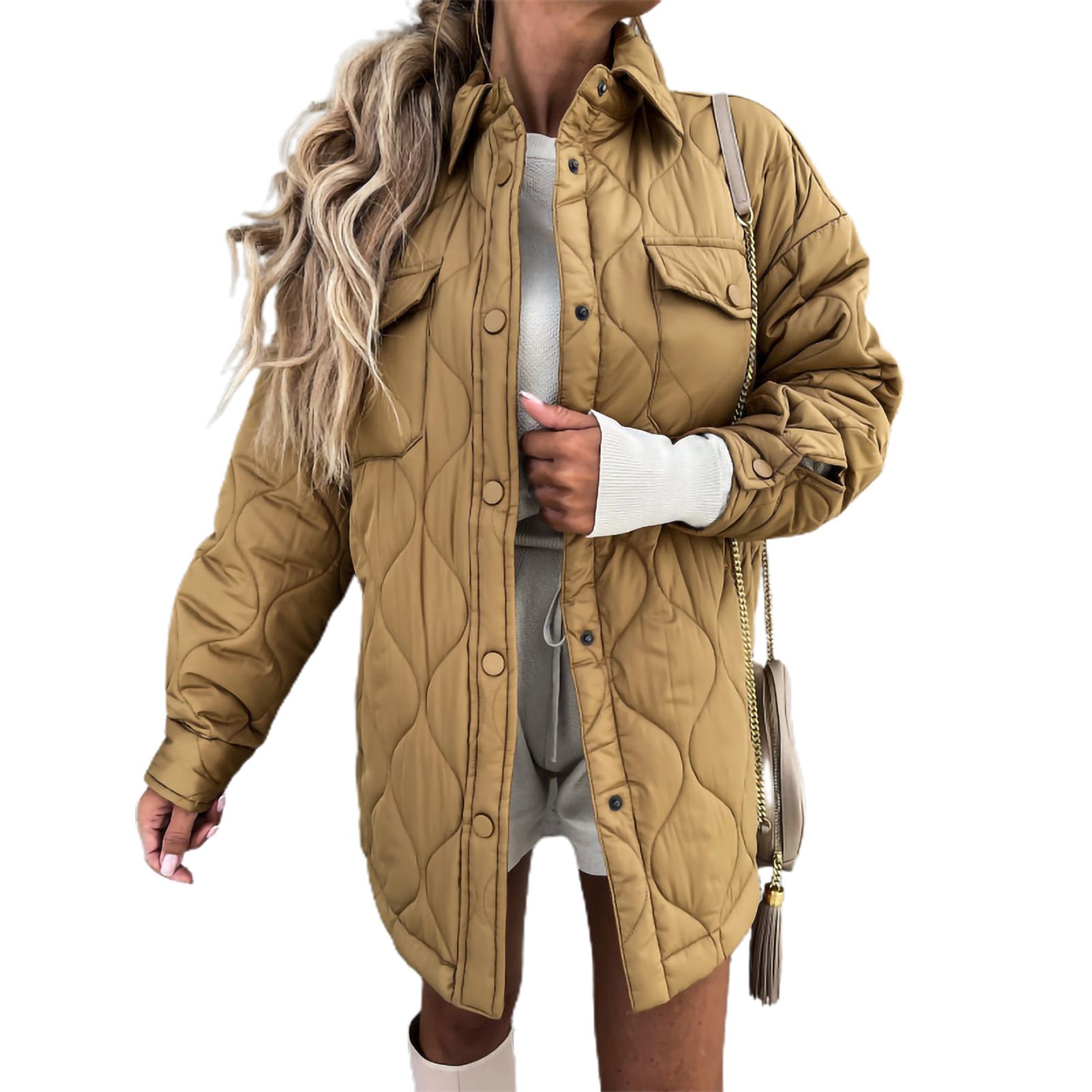 Winter Overcoat Coldproof Inner Quilted Windproof Jacket Coat