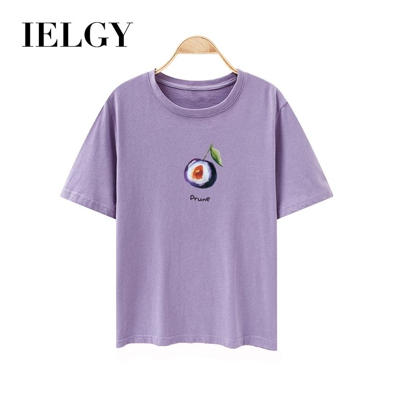 IELGY Korean loose wild fashion fruit T-shirt women