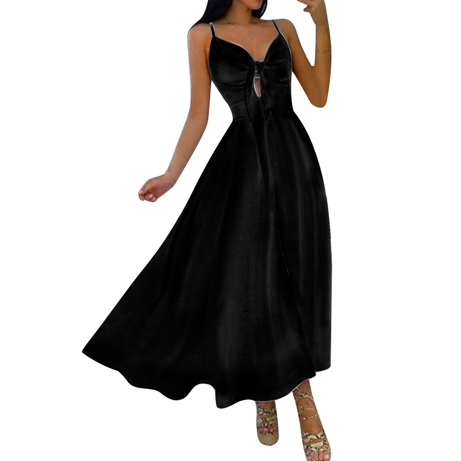 Camisole Dress Floral Print Sleeveless Ankle Length Dress