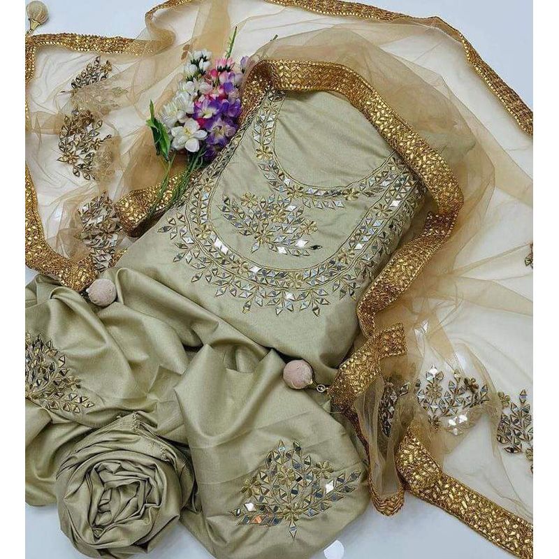 New Fashionable Stylish Designers High Quality Rewon Cotton Three pice For Women ( 3 Piece )