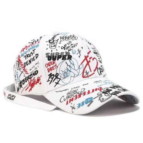 MAERSHEI graffiti printing baseball cap cap long tail hip hop hat Sanpback hat