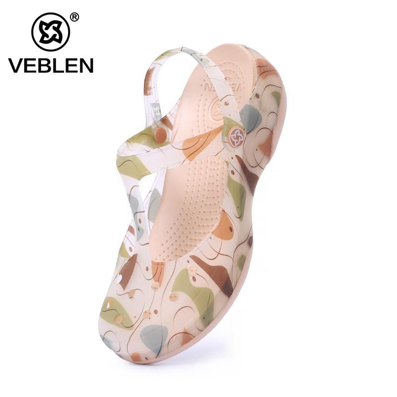 Porous Shoes Female Anti-slip Flat Students Sandals Shoes Closed-toe Mary Jane Sandals Soft Bottom