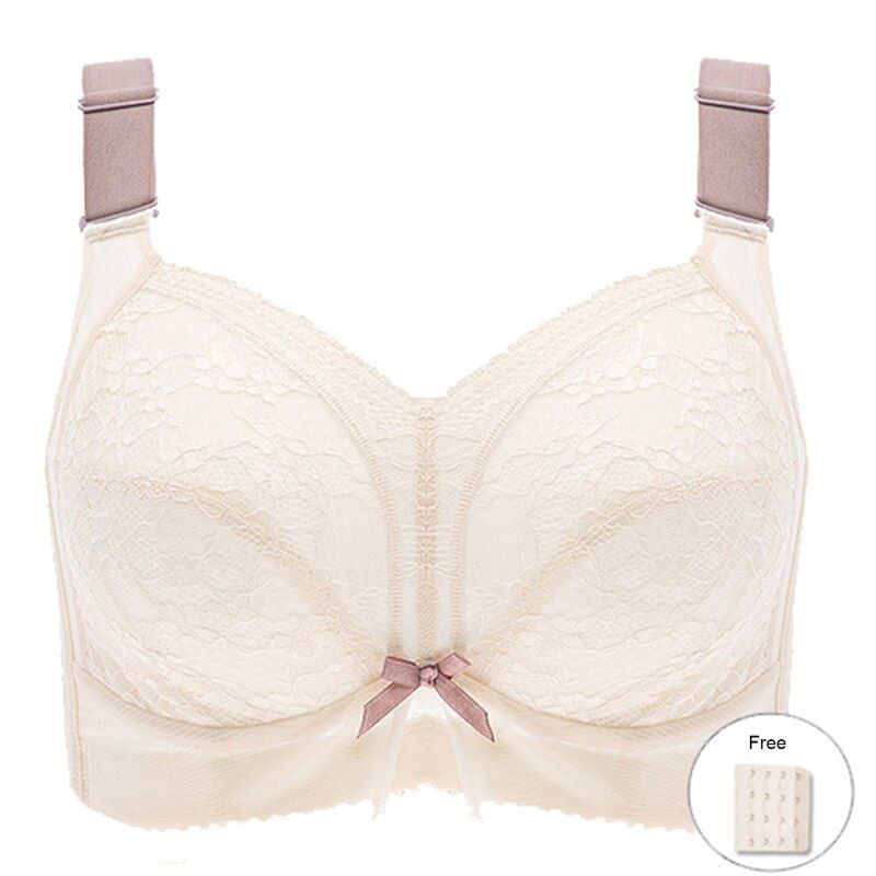 Women Wireless Bras Full Coverage Large Size Underwear Non Padded Lace Minimizer Bra Female  Lingeries Markdown Sales 38 C D