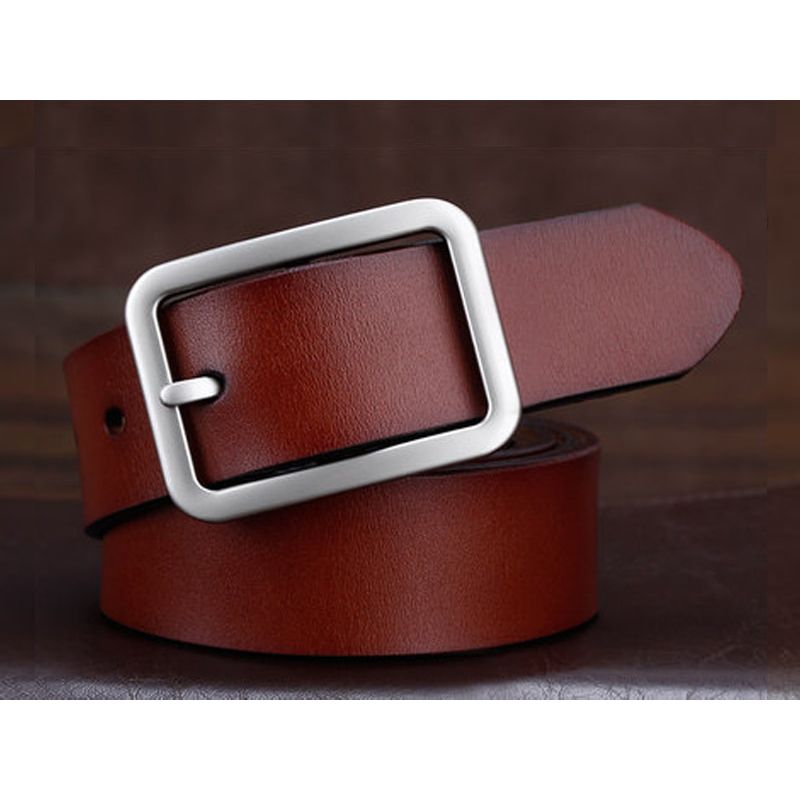 Unisex belt Leather female strap Cinto Vintage Style Pin Buckle ceinture male Business cummerbunds unisex designer casual belt