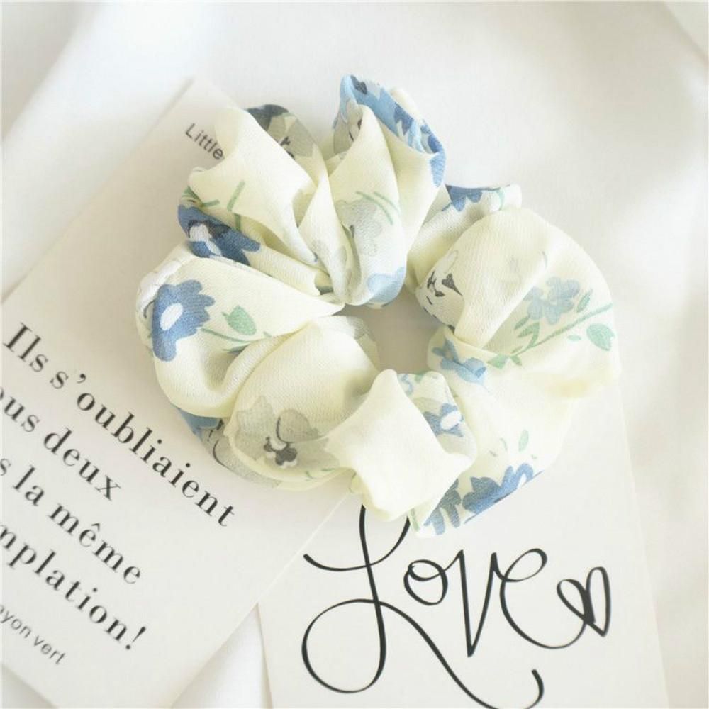 【BestGO】Elegant Hair Tie Cloth Hair Accessories Ponytail Holder Scrunchie Print Hair Band Elastic Hair Rope
