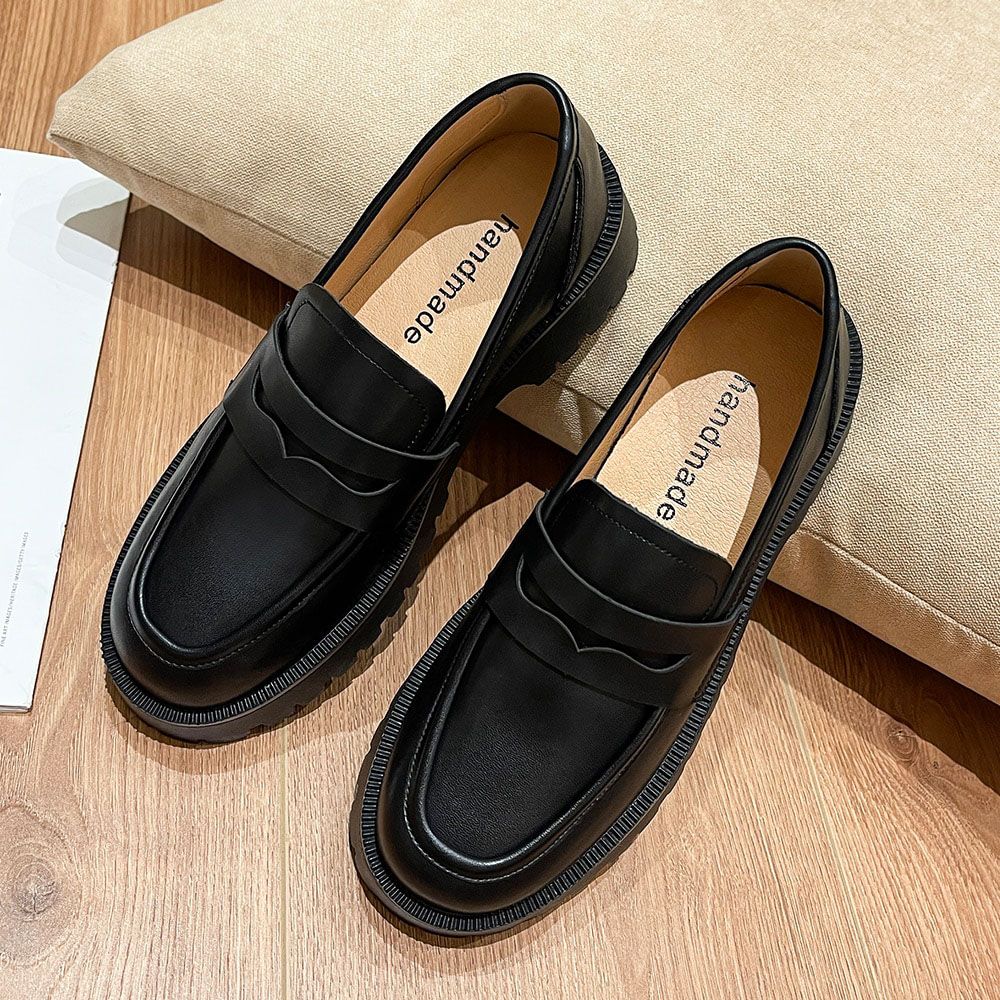 Spring Shoes Women British Style New Thick-soled College Style Casual Loafers Shoes Girls